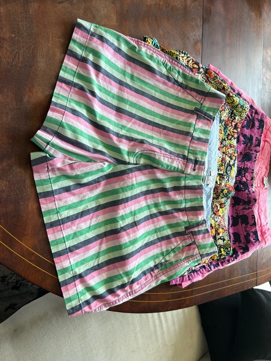 crown & ivy Pants - crown & ivy Pink and Green Striped Women’s Shorts